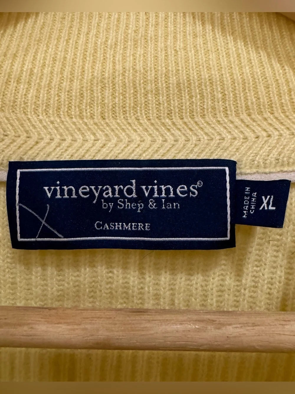 NEW Vineyard Vines Cashmere Fisherman 1/4 Zip Pullover Sweater Men’s XL